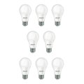 Bulbrite 9w Dimmable Frost A19 LED Light Bulbs Medium (E26) Base, 3000K Soft White Light, 800 Lumens, 8PK 862718